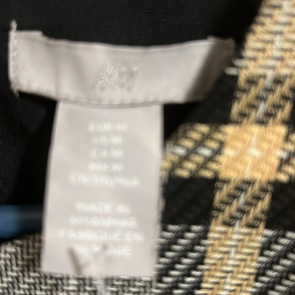 NWT HM cream and black long sleeved shift dress - Picture 6 of 11